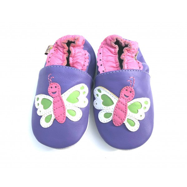 Purple Butterfly Baby Shoes
