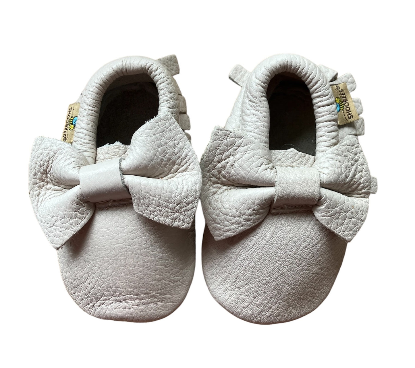 Beige Bow Baby Shoes