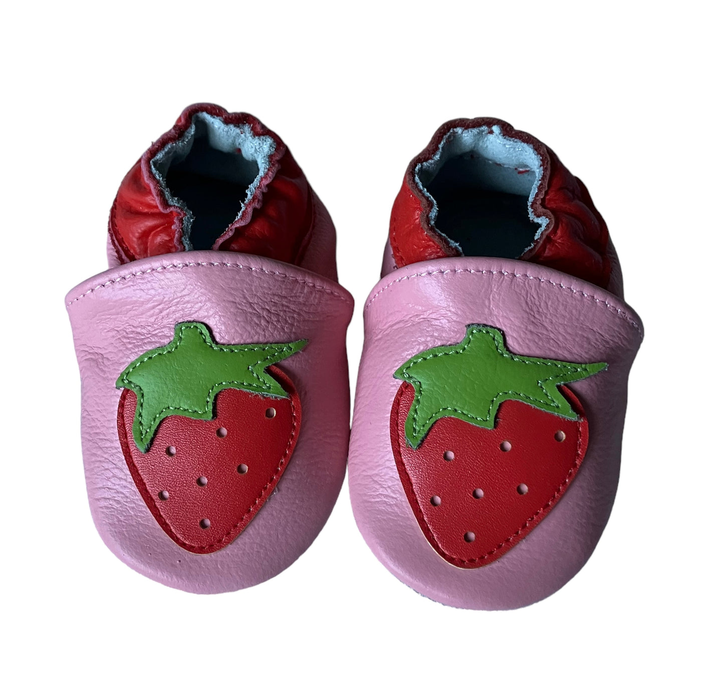 Pink Strawberry Baby Shoes