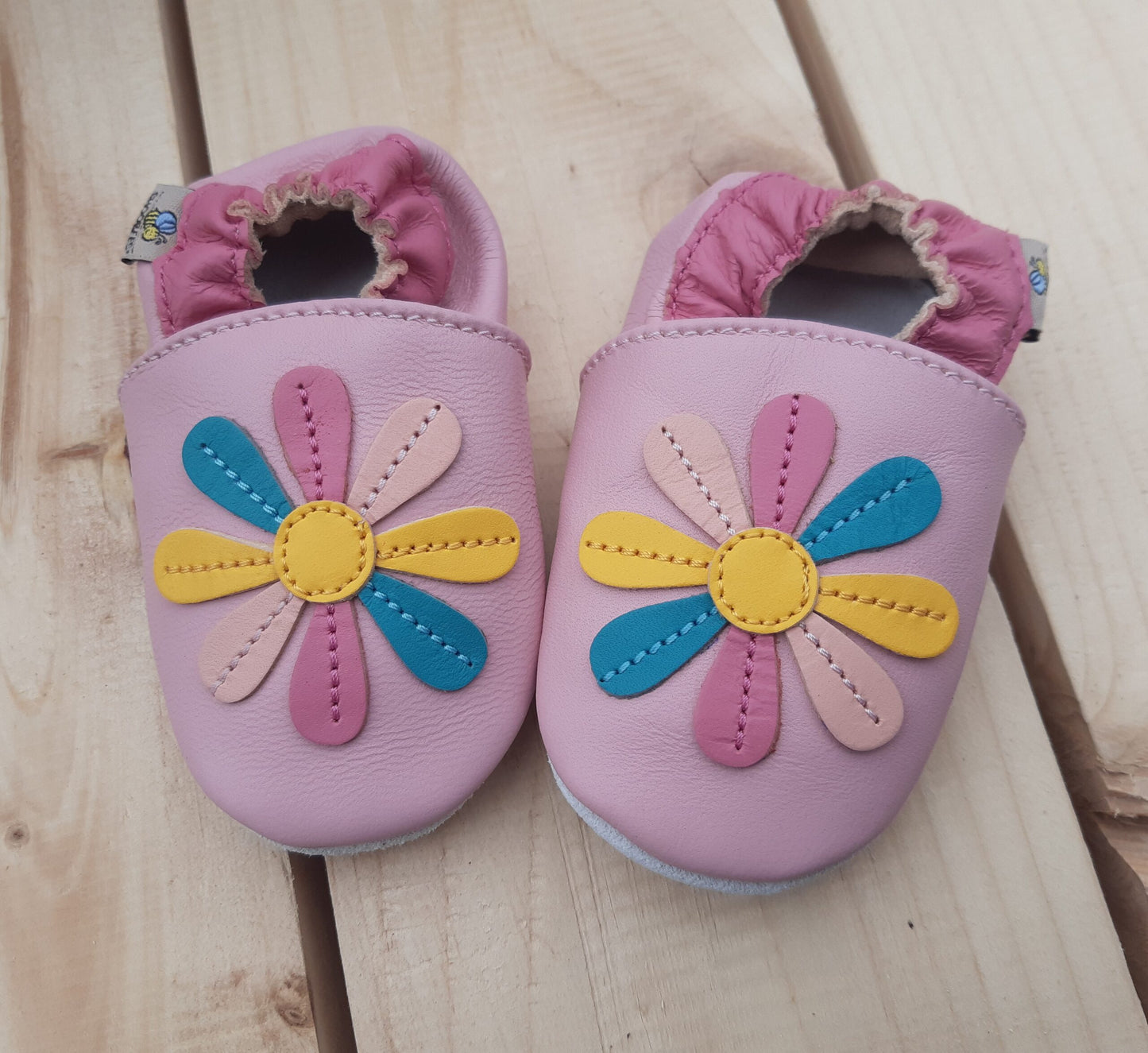 Pink Flower Baby Shoes