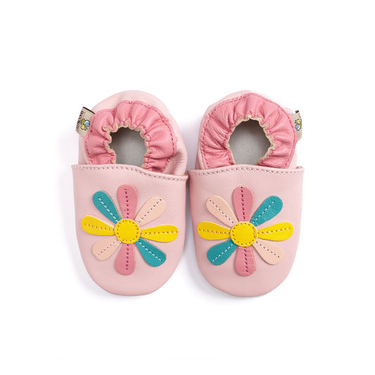 Pink Flower Baby Shoes