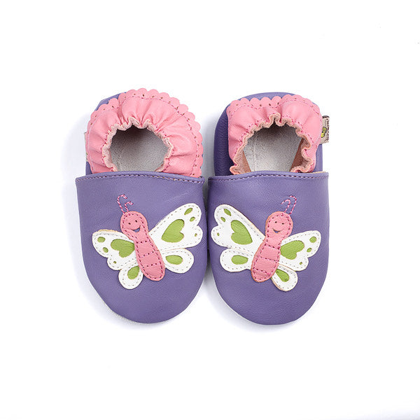 Purple Butterfly Baby Shoes
