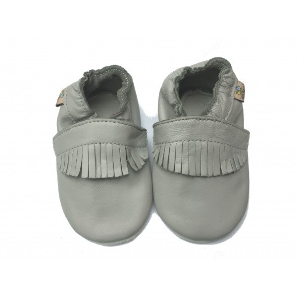 Grey Fringe Baby Shoes