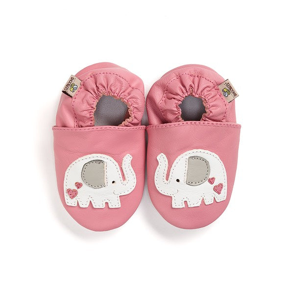 Pink Elephant Baby Shoes