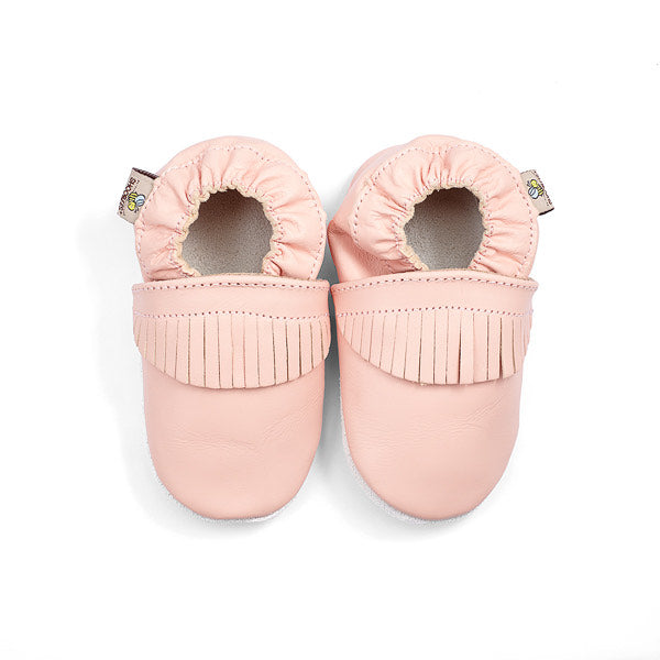 Pink Fringe Baby Shoes